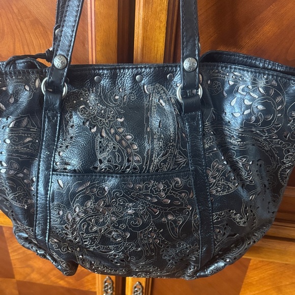 Patrica Nash Elegant Black Studded Tote Bag - Picture 5 of 11